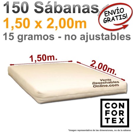 150 Sábanas Desechables 1,50x2,00m. 2024