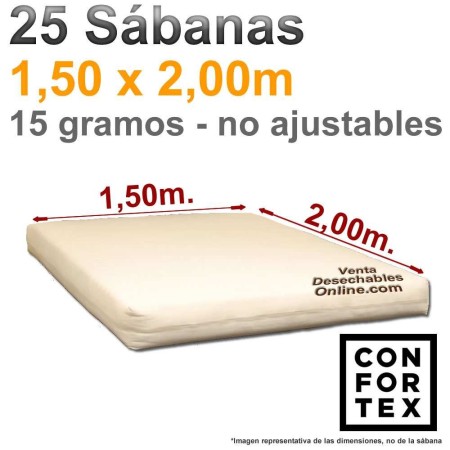 25 Sábanas Confotex 1,50x2,00m. 2024