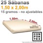 25 Sábanas Confotex 1,50x2,00m. 2024