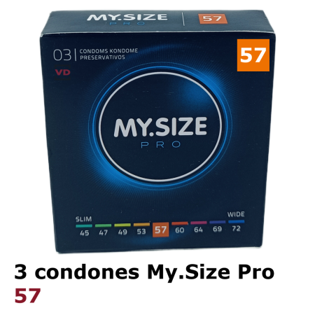 Caja 3 Condones My Size Pro Talla 57