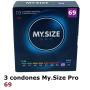 Caja 3 Condones grandes My Size Pro 69