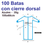 Batas Desechables Cierre Dorsal Azules XL