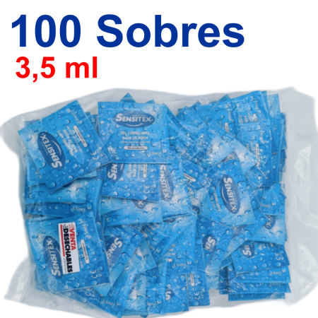 100 Sobres Gel Lubricante Sensitex
