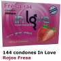 caja PRESERVATIVOS IN LOVE  FRESA ROJOS