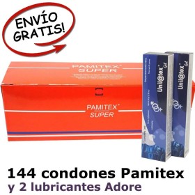 Oferta Preservativos Pamitex Rojos y 2 Lubricantes Unilatex