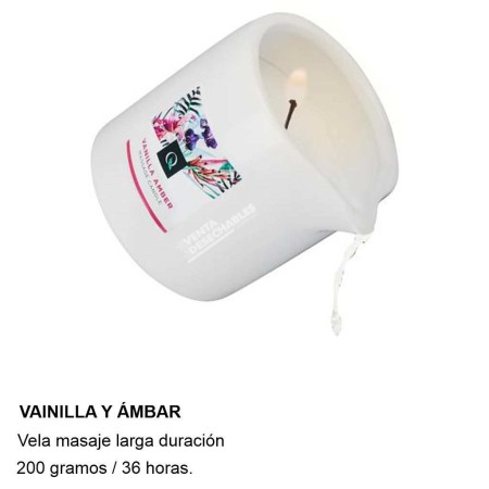 Vela Masaje Cera Caliente Vainilla Ámbar