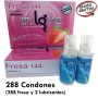 oferta 288 Preservativos Fresa y 2 Lubricantes In Love