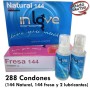 Oferta 288 Preservativos Naturales & Rojos Fresa y 2 Lubricantes In Love