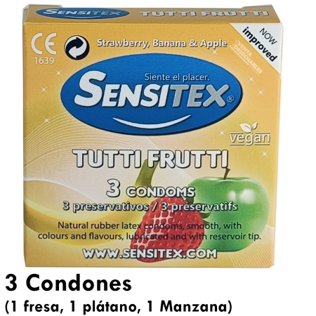 3 Preservativos Sensitex TuttiFrutti