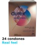 24 Preservativos Durex Real Feel