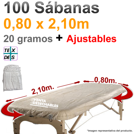 Sábanas Camilla Ajustables Mayor Ajuste 0,80x2,10m TexDex