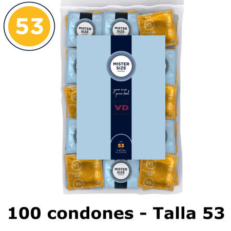 100 preservativos Mister Size 53 4260605482304
