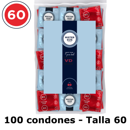 100 Condones Mister Size 60 4260605482175