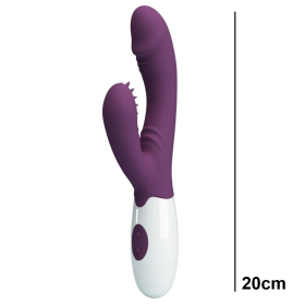Vibrador y Estimulador Punto 20x3 cm Morado