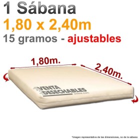 Sábana Desechable Ajustable 1,80x2,40m 15g