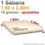 Sábana Desechable Ajustable 1,80x2,40m 15g