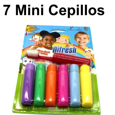 Pack 7 Cepillos Dentales Desmontables para Niños y Niñas