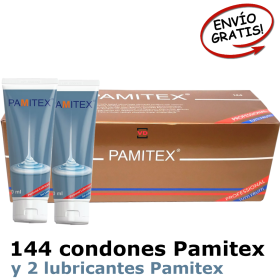 144 Preservativos Pamitex Tutti Frutti y 2 Lubricantes Pamitex