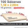 Sábanas 150 ajustables