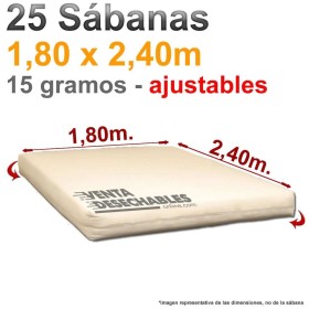 Sábanas desechables ajustables colchón 140 - 150