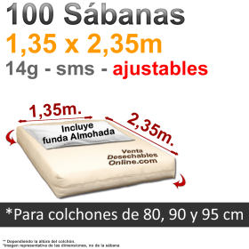 Sábanas Desechables Para Cama Pequeñas de 80 , 90 Ó 95