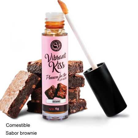 Lip Gloss Vibrador Kiss Sabor Brownie 6g