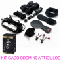 Kit 10 Piezas BDSM Negro - Alive