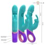 Vibrador Estimulador Rotatorio Punto G - Mónica - 22cm - Azul