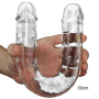 Consolador Doble Pene Cristal 30 cm