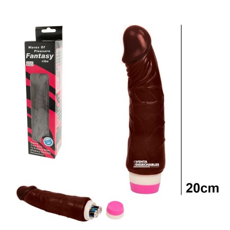 Vibrador Realístico Marrón de 23 Cm Gelatina