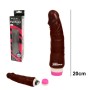 Vibrador Realístico Marrón de 23 Cm Gelatina