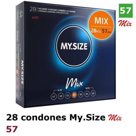 28 Condones My Size  Mix 57 - 178x57 mm