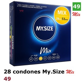 28 Condones My Size  Mix 49 - 160x49 mm