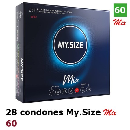 28 Condones My Size  Mix 60 - 195x60 mm