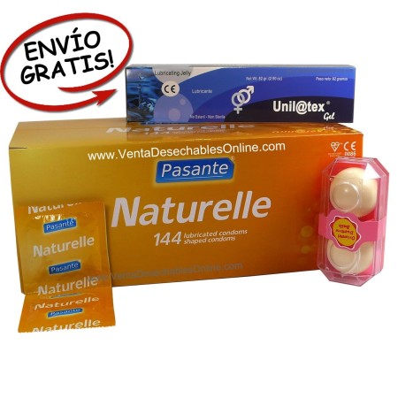 144 Preservativos Pasante más lubricante y bolas chinas