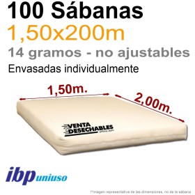 100 Sábanas Desechables 1,50x2,00m 14g IBP 10/22/022