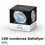 Caja con los condones mas grandes de Satisfyer XXL 64mm