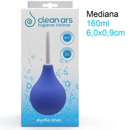 Ducha Anal 160ml, 6x0,9cm  Azul - Clean Ars 8437006079907
