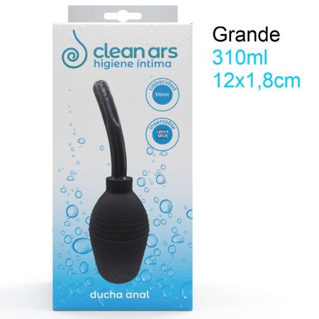 Ducha Anal 310ml, 12x1,8cm  Negra - Clean Ars 8437006079884