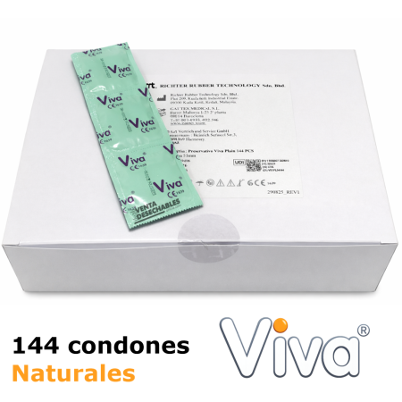 Condones VIVA caja cuadrada 144