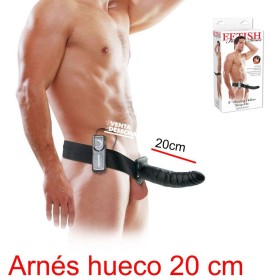 Arnés Hueco Con Vibrador 20 cm Negro - Fetish 603912329926