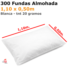 300 Fundas Almohadas Desechables 1,10 x 0,50m. Tnt 20