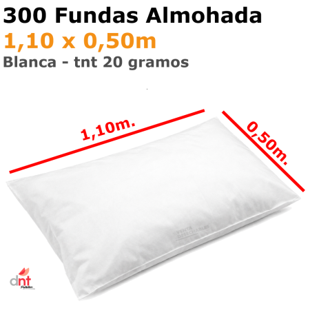 300 Fundas Almohadas Desechables 1,10 x 0,50m. Tnt 20