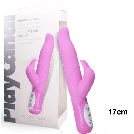 Vibrador Rotador Clítoris Play Candi Wiggle Rabbit 17cm - Rosa