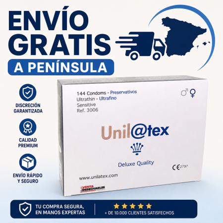 Unilatex Natural 144 Condones Ultra Finos Sensitive
