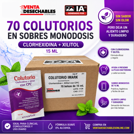 Sobres Monodosis Clorhexidina + Xilitol 15 ML Imark 8410496009951
