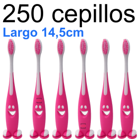 250 Cepillos infantiles color rosa