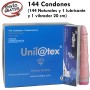 144 Preservativos Natural Mas Lubricante y Dildo Vibrador