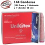 Caja Condones rojos fresa con lubricante y vibrador