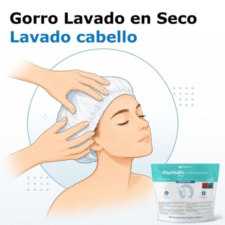 Gorro para lavar el pelo sin agua
